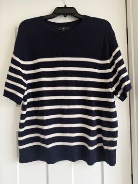 Banana republic stripped cashmere sweater tee shirt